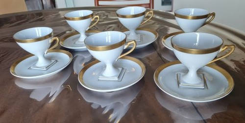 Servizio caff� vintage n� 6 tazze  a  calice  stil